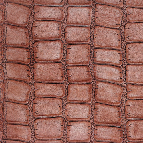 Bovine Leather Embossed Croc Cork