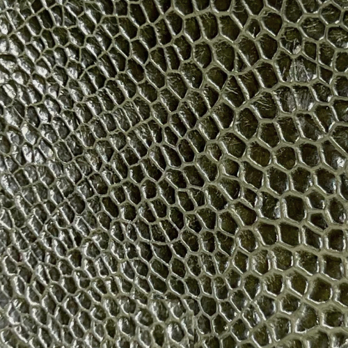 Ostrich Leg Leather Bronze