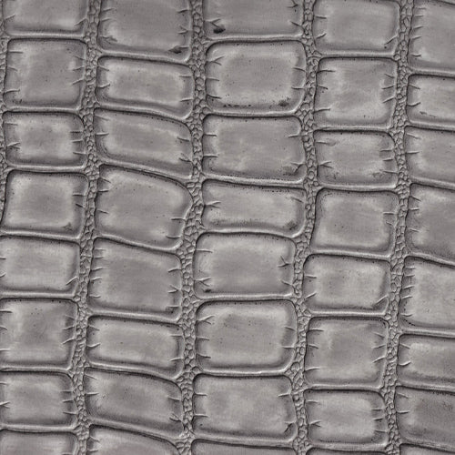 Bovine Leather Embossed Croc Granite