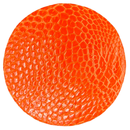 Ostrich Leg Leather Tangerine
