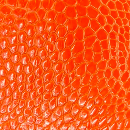 Ostrich Leg Leather Tangerine